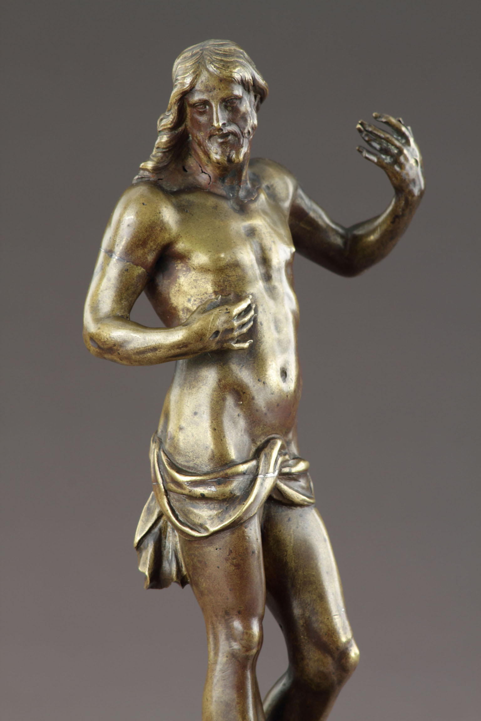 Flemish Late Renaissance Bronze Statuette of the Risen Christ